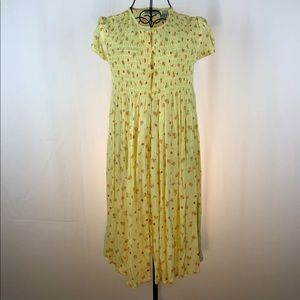 Christie Brooks floral rayon button front dress S